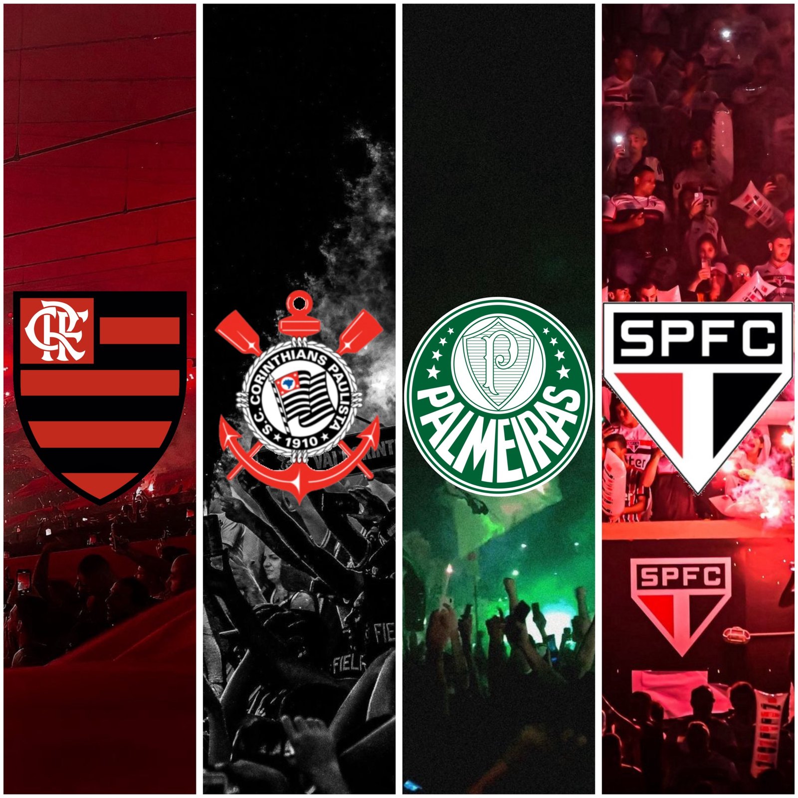 Nova pesquisa aponta crescimento de torcidas do Flamengo, Palmeiras, São Paulo e vasco; confira o ranking